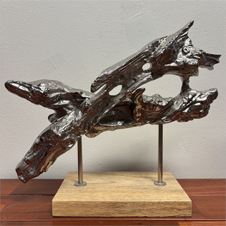 Cast Metal Driftwood Art Sculpture