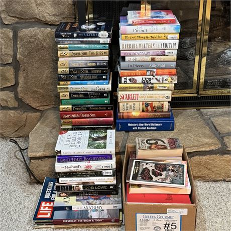 Large Books Buyout - Autobiographies, Daniel Steele, Thriller, Time Life Mags