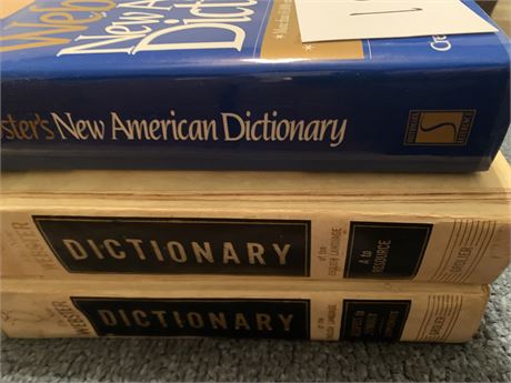 Vintage Webster's Dictionary Lot