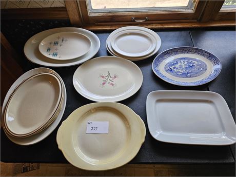 Large Collection of Mixed Platters:MCM/Hearthside/Ironstone/Bess Myerson & More
