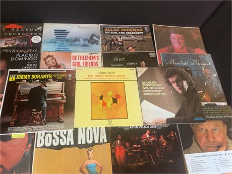 Placido Domingo, Allan Sherman, Stan Getz, Jimmy Durante Albums & More