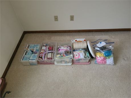 Sewing Supply Lot: Zippers/Elastic/Hook & Eyes & Much More