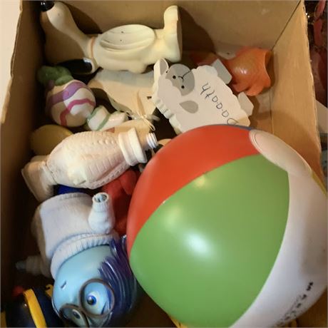 Toy Lot Inside Out Sadness Doll Inflatable Beach Ball Elmo Baaath Lamb & More