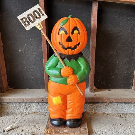 Don Featherstone Union Products 31"T Pumpkin Scarecrow Blow Mold