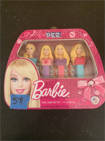 Pez Limited Edition Barbie Collectible Dispensers in Tin Purse