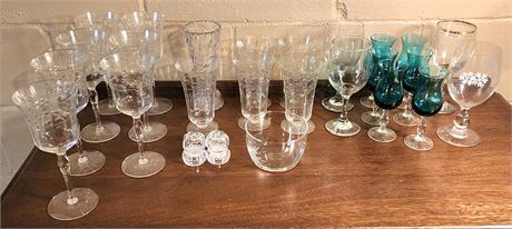 Assorted Glass Barware