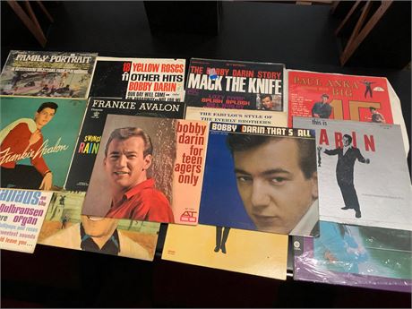 Frankie Avalon, Bobby Darin, Paul Anka, The Everly Brothers Album Lot