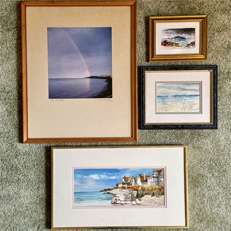 Original Waterscape Paintings and C.C. Ruchhoft Rainbow Photograph