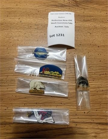 Collectible Enamel Souvenir Pins Alaska, Hiroshima & More