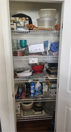 Pantry Cleanout- Vases, Bakeware, Supplies, Apple Peeler, Spinner & More