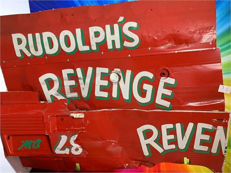 Pop Up Trailer Metal Piece From Barberton Speedway "Rudolph's Revenge"