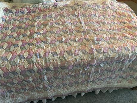 Hawthorne Arch Pastel Colored Patchwork Quilt - King Size
