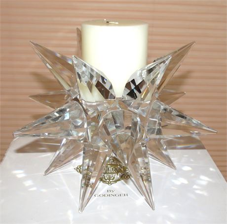 Star Crystal Pillar Candle Holder