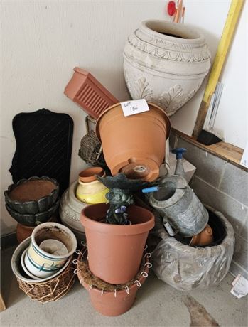 Outdoor Garden Flower Pots - Sizes / Style & Color May Vary