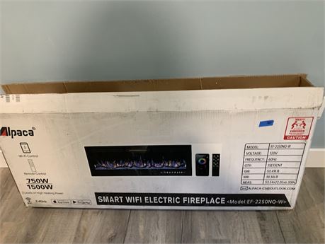 Alpaca Smart Wifi Electric Fireplace Model EF-2250-NQ-W