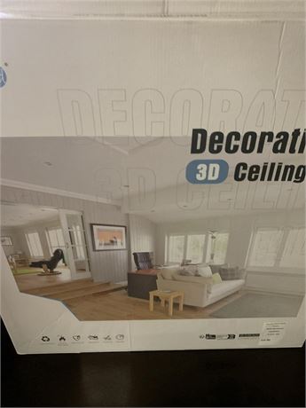 Art3d Square Drop Ceiling Tile White 2' x 2' PVC Ceiling Panels 12 Pk