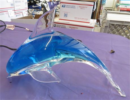 Dolphin Art Glass Figure