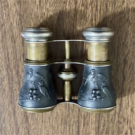 Vintage/Antique Opera Binoculars with Bird and Berry Motif