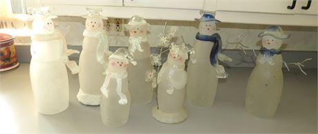 Glass Snowman Decorations