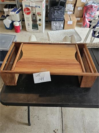 Wood Cane Bed Tray