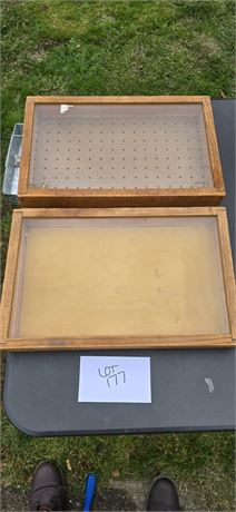 Wood & Glass Showcases X 2