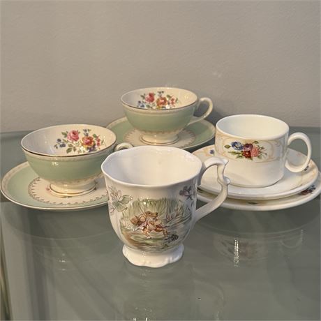 Beatrix Potter, Royal Doulton & Homer Laughlin Cups and Saucers