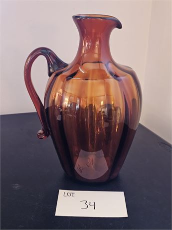 Blenko Winslow Anderson Amber Pitcher