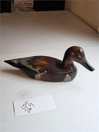 Vintage Wood Carved Duck Decoy